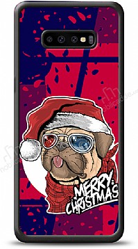 Dafoni Art Samsung Galaxy S10 Plus Christmas Pug Klf