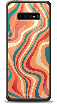 Dafoni Glossy Samsung Galaxy S10 Plus Colorful Waves Klf