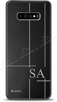 Dafoni Metal Samsung Galaxy S10 Plus Linear ift Harf Kiiye zel Klf