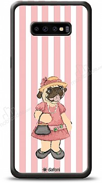 Dafoni Art Samsung Galaxy S10 Plus Pug Girl Klf