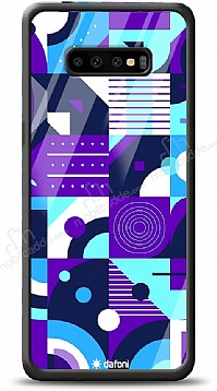 Dafoni Glossy Samsung Galaxy S10 Plus Purple Geometric Pattern Klf