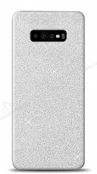 Samsung Galaxy S10 Plus Simli Silver Silikon Klf