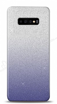 Samsung Galaxy S10 Plus Simli Siyah Silikon Klf