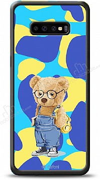 Dafoni Art Samsung Galaxy S10 Plus Student Teddy Bear Klf