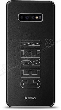 Dafoni Metal Samsung Galaxy S10 Plus Tek simli Kiiye zel Klf