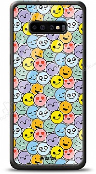 Dafoni Glossy Samsung Galaxy S10 Renkli Emojiler Klf