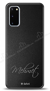 Dafoni Metal Samsung Galaxy S20 El Yazs simli Kiiye zel Klf