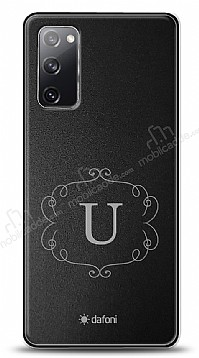 Dafoni Metal Samsung Galaxy S20 FE Flower Frame Tek Harf Kiiye zel Klf