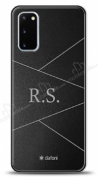 Dafoni Metal Samsung Galaxy S20 Geometrik ift Harf Kiiye zel Klf