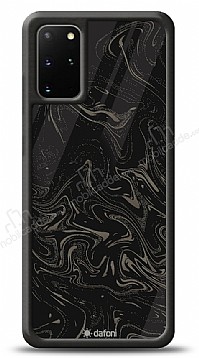 Dafoni Glossy Samsung Galaxy S20 Plus Black Marble Pattern Klf