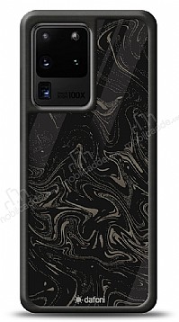 Dafoni Glossy Samsung Galaxy S20 Ultra Black Marble Pattern Klf