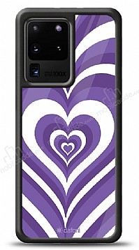 Dafoni Glossy Samsung Galaxy S20 Ultra Purple Hearts Klf