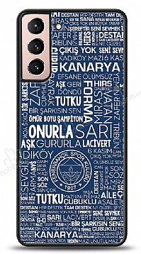 Dafoni Glossy Samsung Galaxy S21 Lisansl Fenerbahe Mavi Tipografi Klf