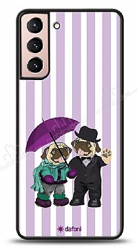 Dafoni Art Samsung Galaxy S21 Rainy Day Pugs Klf