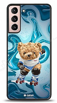 Dafoni Art Samsung Galaxy S21 Skating Teddy Bear Klf