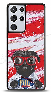 Dafoni Art Samsung Galaxy S21 Ultra Black Pug Klf