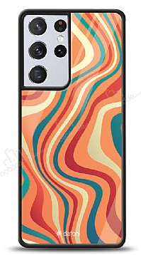 Dafoni Glossy Samsung Galaxy S21 Ultra Colorful Waves Klf