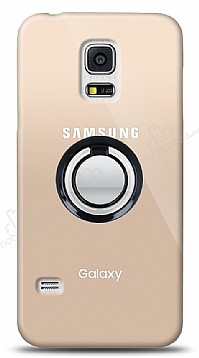 Samsung Galaxy S5 Siyah Tutuculu effaf Klf