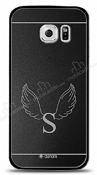 Dafoni Metal Samsung Galaxy S6 edge Angel Wing Tek Harf Kiiye zel Klf