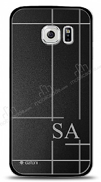 Dafoni Metal Samsung Galaxy S6 edge Linear ift Harf Kiiye zel Klf