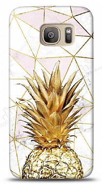 Samsung Galaxy S7 Edge Gold Pineapple 2 Resimli Klf