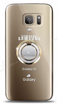 Samsung Galaxy S7 Gold Tutuculu Tal effaf Klf