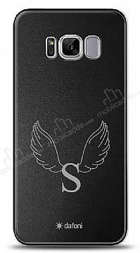 Dafoni Metal Samsung Galaxy S8 Angel Wing Tek Harf Kiiye zel Klf