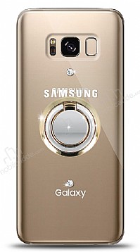 Samsung Galaxy S8 Gold Tutuculu Tal effaf Klf