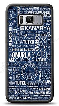 Dafoni Glossy Samsung Galaxy S8 Lisansl Fenerbahe Mavi Tipografi Klf