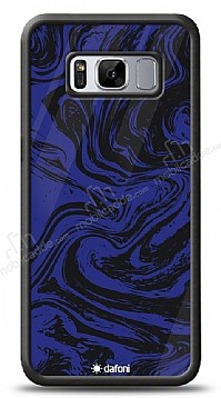 Dafoni Glossy Samsung Galaxy S8 Navy Blue Marble Klf