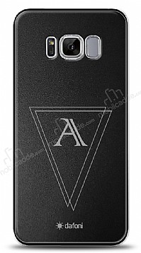 Dafoni Metal Samsung Galaxy S8 Plus Geometrik Tek Harf Kiiye zel Klf