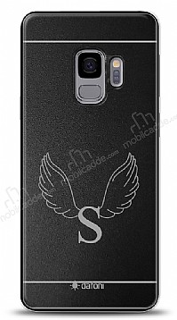 Dafoni Metal Samsung Galaxy S9 Angel Wing Tek Harf Kiiye zel Klf