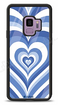 Dafoni Glossy Samsung Galaxy S9 Blue Hearts Klf