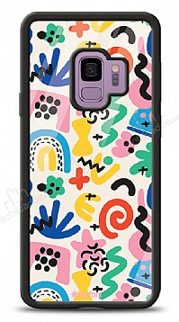 Dafoni Glossy Samsung Galaxy S9 Colorful Pattern Klf