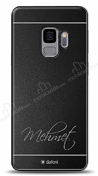 Dafoni Metal Samsung Galaxy S9 El Yazs simli Kiiye zel Klf