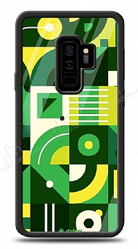 Dafoni Glossy Samsung Galaxy S9 Plus Green Geometric Pattern Klf