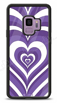 Dafoni Glossy Samsung Galaxy S9 Purple Hearts Klf