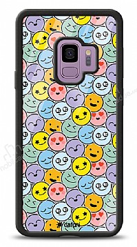 Dafoni Glossy Samsung Galaxy S9 Renkli Emojiler Klf