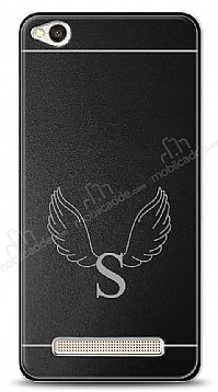 Dafoni Metal Xiaomi Redmi 4A Angel Wing Tek Harf Kiiye zel Klf