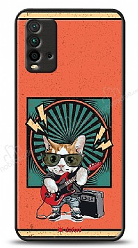 Dafoni Art Xiaomi Redmi 9T Guitarist Cat Kılıf