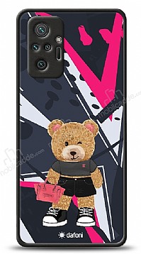 Dafoni Art Xiaomi Redmi Note 10 Pro Rock And Roll Teddy Bear Kılıf