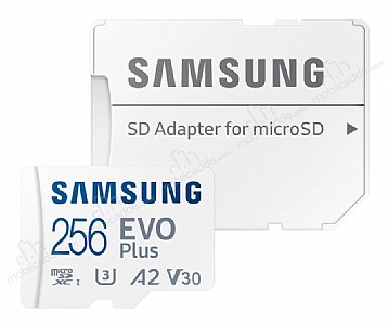 Samsung EVO Plus 256 GB microSDXC Kart 100 MBs (SD Adaptr)