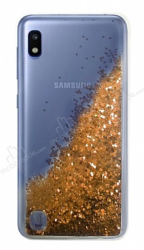 Samsung Galaxy A10 Simli Sulu Gold Rubber Klf