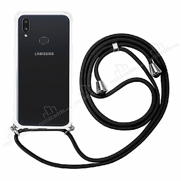 Samsung Galaxy A10S Askl effaf Siyah Silikon Klf