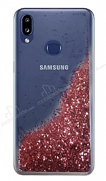 Samsung Galaxy A10S Simli Sulu Rose Gold Rubber Klf