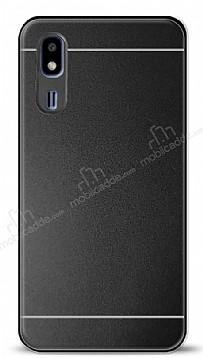 Samsung Galaxy A2 Core Metal Siyah eritli Rubber Klf