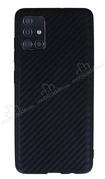 Samsung Galaxy A51 Karbon Siyah Silikon Klf