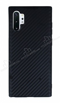 Samsung Galaxy Note 10 Plus Karbon Siyah Silikon Klf