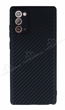 Samsung Galaxy Note 20 Karbon Siyah Silikon Klf