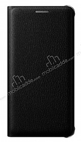 Samsung Galaxy A3 2016 Czdanl Yan Kapakl Siyah Deri Klf